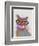 Rainbow Splash Cat 1-Fab Funky-Framed Premium Giclee Print