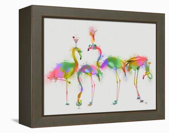 Rainbow Splash Cocktail Party-Fab Funky-Framed Stretched Canvas