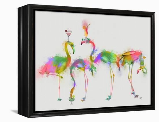 Rainbow Splash Cocktail Party-Fab Funky-Framed Stretched Canvas