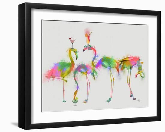 Rainbow Splash Cocktail Party-Fab Funky-Framed Art Print