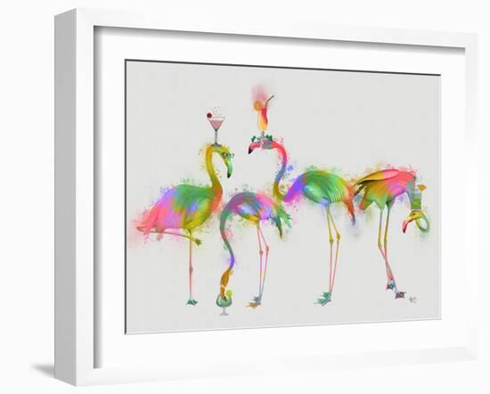 Rainbow Splash Cocktail Party-Fab Funky-Framed Art Print