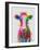 Rainbow Splash Cow-Fab Funky-Framed Art Print