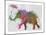 Rainbow Splash Elephant-Fab Funky-Mounted Art Print