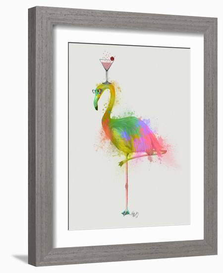 Rainbow Splash Flamingo 2-Fab Funky-Framed Art Print