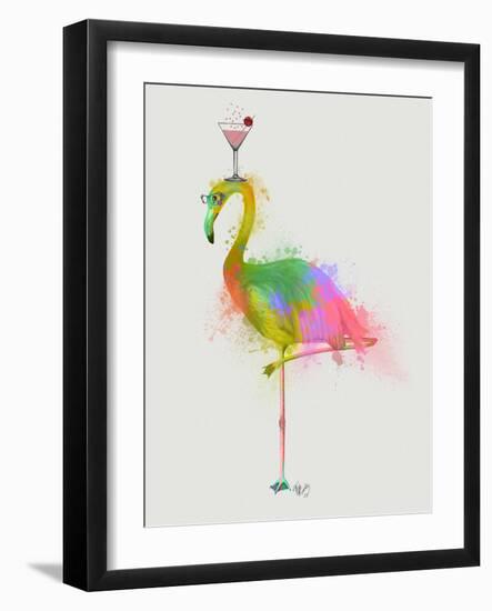 Rainbow Splash Flamingo 2-Fab Funky-Framed Art Print