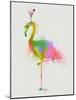 Rainbow Splash Flamingo 2-Fab Funky-Mounted Art Print