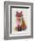 Rainbow Splash Fox 2-Fab Funky-Framed Art Print