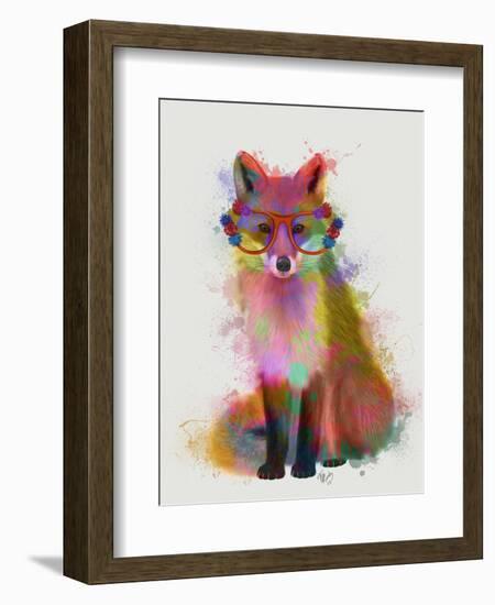 Rainbow Splash Fox 2-Fab Funky-Framed Art Print