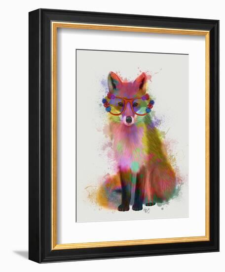 Rainbow Splash Fox 2-Fab Funky-Framed Art Print