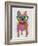 Rainbow Splash French Bulldog, Full-Fab Funky-Framed Art Print