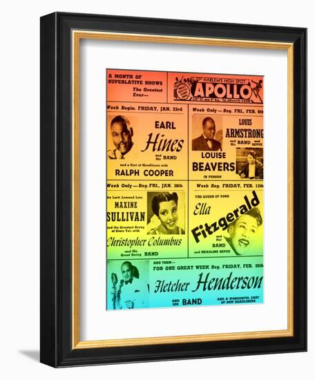 Rainbow Take on an Old Apollo Theater Performance Calendar-null-Framed Art Print