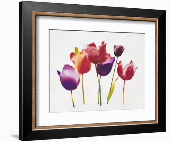 Rainbow Tulips 1-Paulo Romero-Framed Art Print