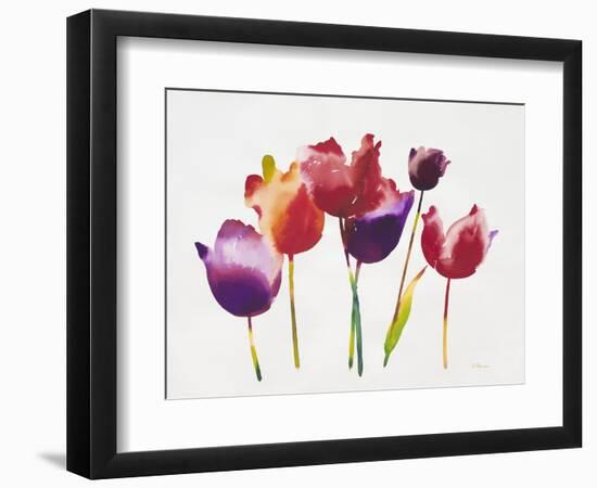 Rainbow Tulips 1-Paulo Romero-Framed Art Print