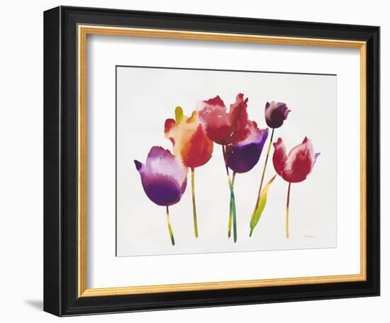 Rainbow Tulips 1-Paulo Romero-Framed Art Print