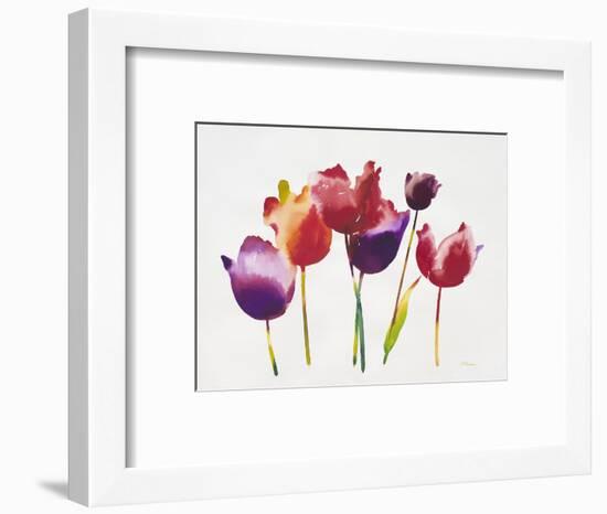 Rainbow Tulips 1-Paulo Romero-Framed Premium Giclee Print