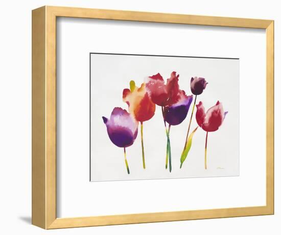 Rainbow Tulips 1-Paulo Romero-Framed Premium Giclee Print