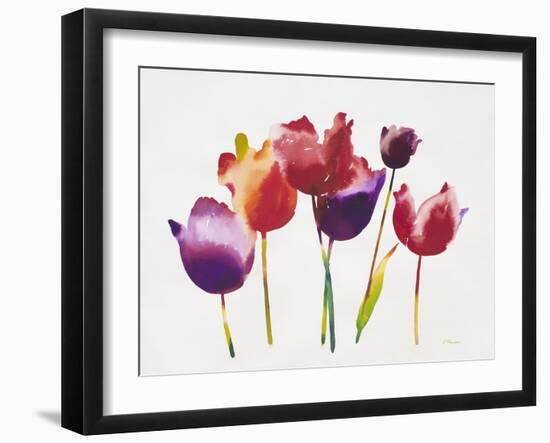 Rainbow Tulips 1-Paulo Romero-Framed Art Print