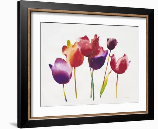 Rainbow Tulips 1-Paulo Romero-Framed Art Print