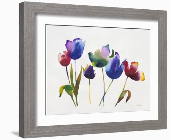 Rainbow Tulips 2-Paulo Romero-Framed Art Print