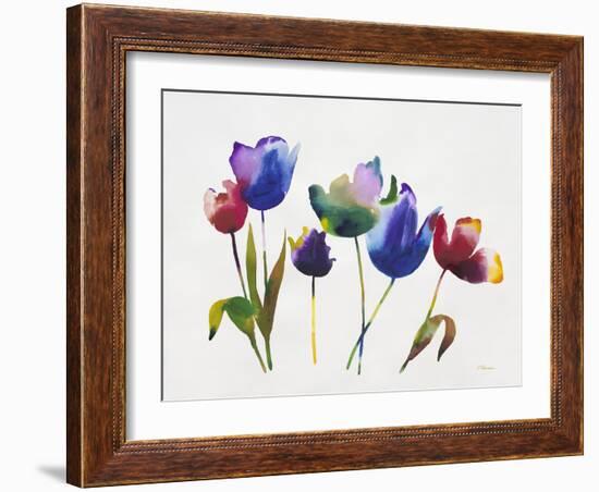 Rainbow Tulips 2-Paulo Romero-Framed Art Print