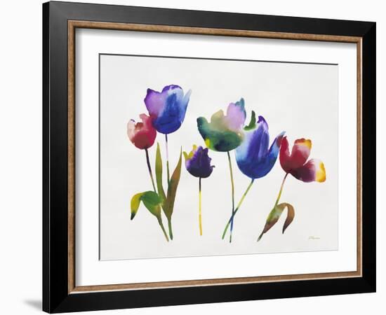 Rainbow Tulips 2-Paulo Romero-Framed Art Print