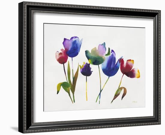 Rainbow Tulips 2-Paulo Romero-Framed Art Print