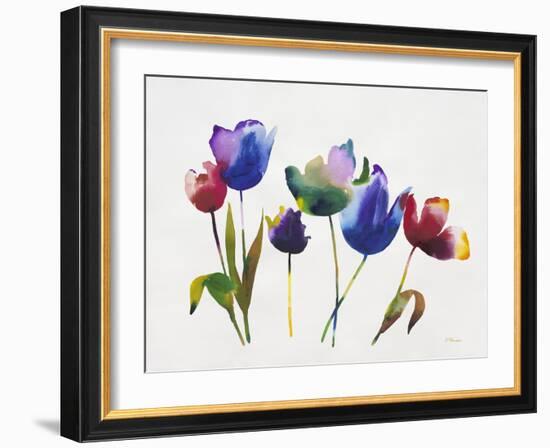 Rainbow Tulips 2-Paulo Romero-Framed Art Print