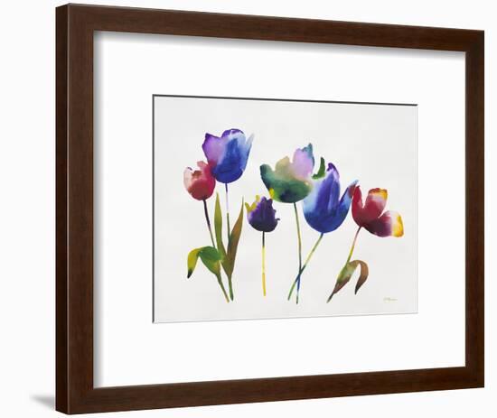 Rainbow Tulips 2-Paulo Romero-Framed Premium Giclee Print