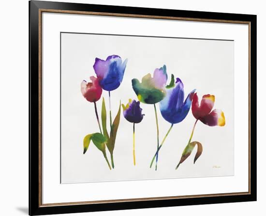 Rainbow Tulips 2-Paulo Romero-Framed Art Print