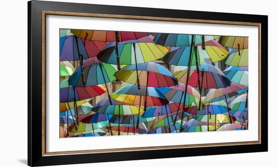 Rainbow umbrellas, Bucharest, Romania-Art Wolfe Wolfe-Framed Photographic Print