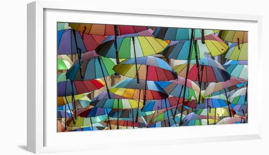 Rainbow umbrellas, Bucharest, Romania-Art Wolfe Wolfe-Framed Photographic Print