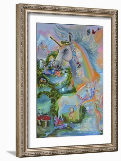 Rainbow Unicorns-Sue Clyne-Framed Giclee Print