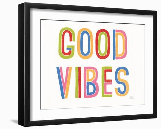 Rainbow Words I Crop-Laura Marshall-Framed Art Print