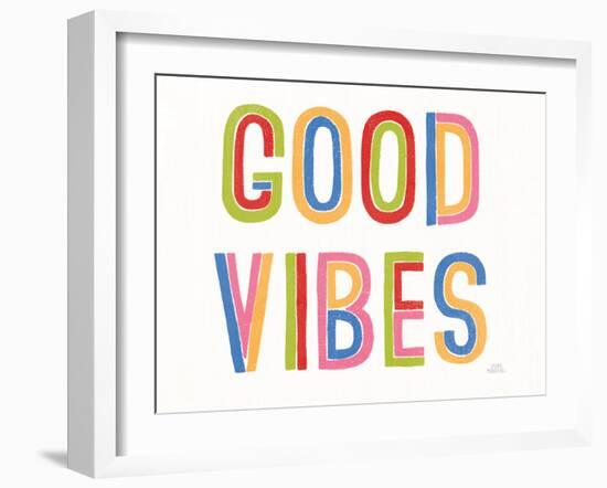 Rainbow Words I Crop-Laura Marshall-Framed Art Print