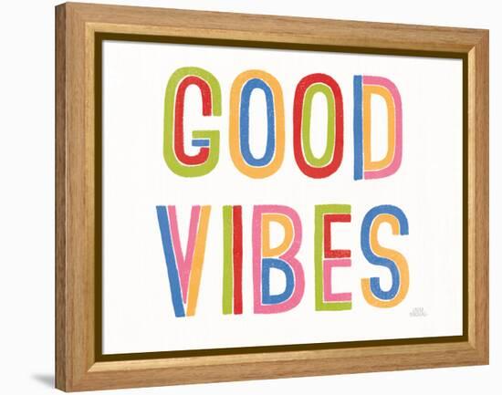 Rainbow Words I Crop-Laura Marshall-Framed Stretched Canvas