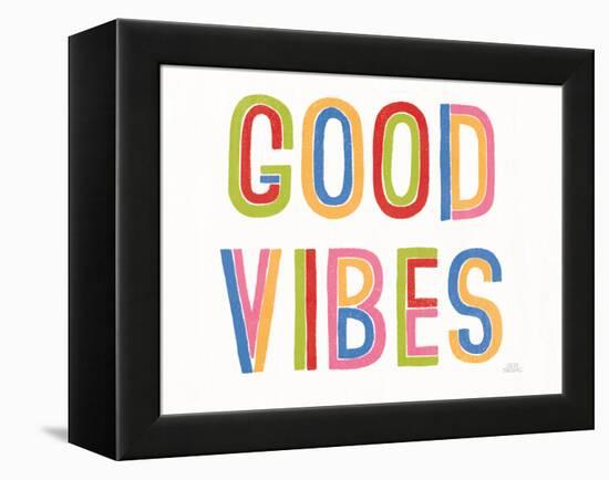 Rainbow Words I Crop-Laura Marshall-Framed Stretched Canvas