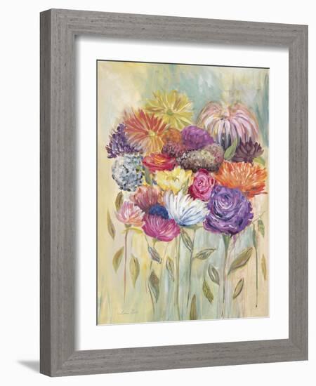 Raindrop Blooms-Lora Gold-Framed Art Print