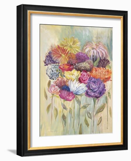 Raindrop Blooms-Lora Gold-Framed Art Print