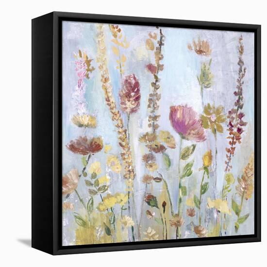 Raindrop Garden-Lora Gold-Framed Stretched Canvas