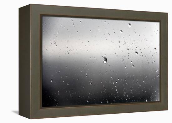 Raindrops on a Window-null-Framed Stretched Canvas