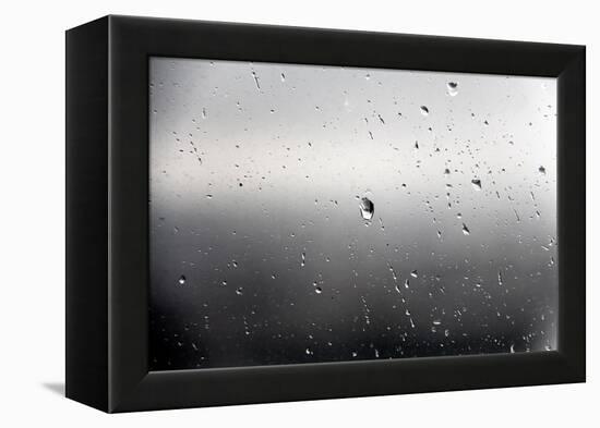 Raindrops on a Window-null-Framed Stretched Canvas