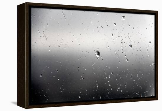 Raindrops on a Window-null-Framed Stretched Canvas