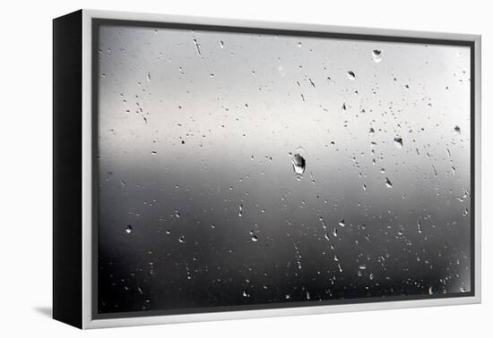 Raindrops on a Window-null-Framed Stretched Canvas