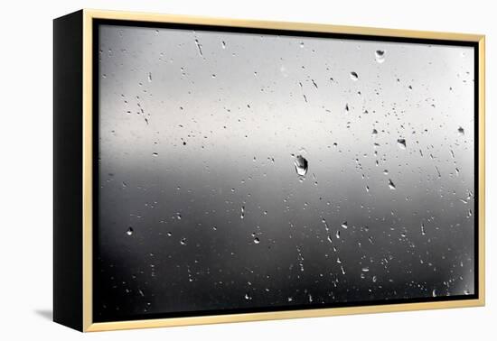 Raindrops on a Window-null-Framed Stretched Canvas