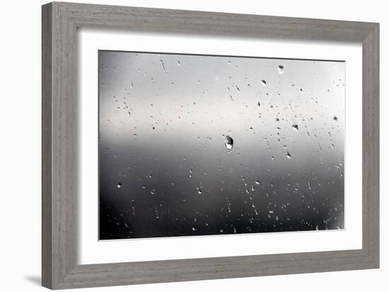 Raindrops on a Window-null-Framed Photo