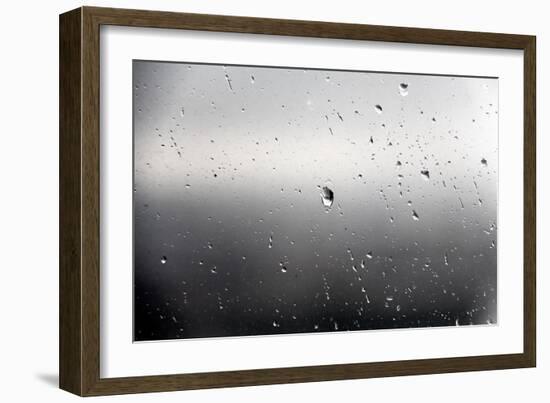 Raindrops on a Window-null-Framed Photo