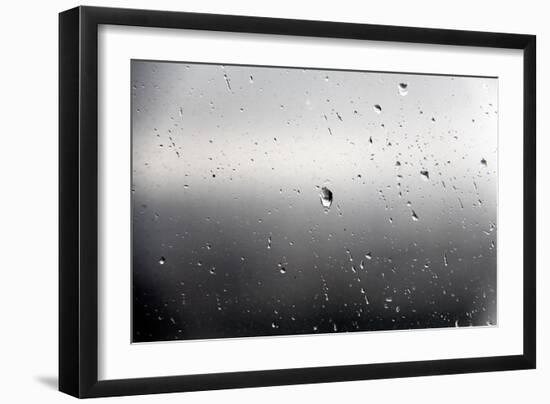 Raindrops on a Window-null-Framed Photo