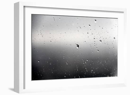 Raindrops on a Window--Framed Photo