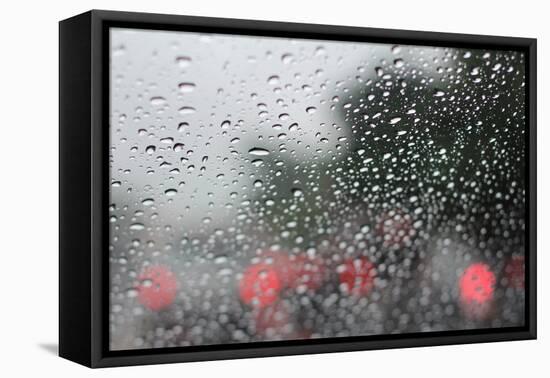 Raindrops on Glass-Jillian Melnyk-Framed Premier Image Canvas