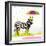 Raindrops Safari Zebra-Hugo Edwins-Framed Art Print